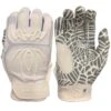 2023 Spiderz HYBRID Batting Gloves: White/White -SLUGGER Sales Store 2020HybWhiteout