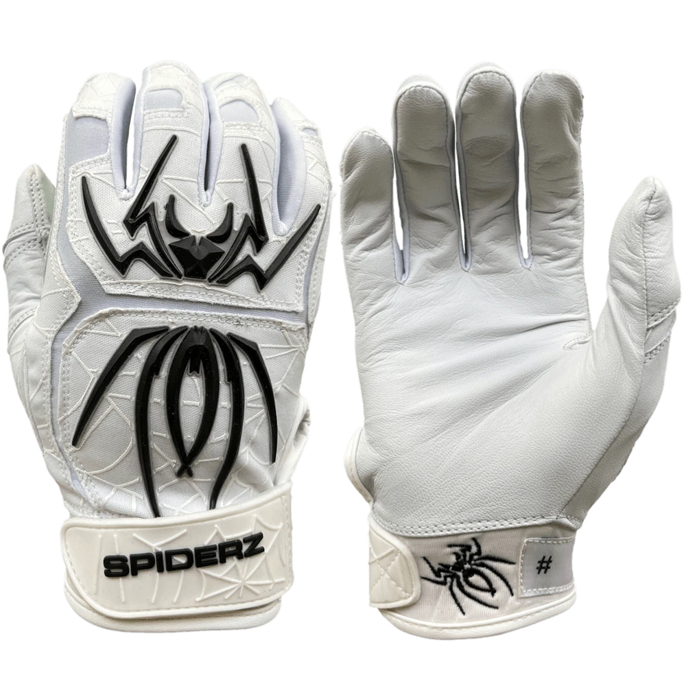 2022 Spiderz ENDITE Batting Gloves: White And Black 3 2022 Spiderz ENDITE Batting Gloves: White And Black