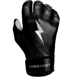 Bruce Bolt PREMIUM PRO Chrome Series Short Cuff Batting Gloves: Black -SLUGGER Sales Store BB SC CHRB4