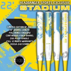 2022 DeMarini Stadium 12" USSSA Slowpitch Softball Bat: WTDXSHU-22 -SLUGGER Sales Store DeMarini Stadium SHU 22 Blue Yellow 1200x1200 d2615356 1214 4b64 826d f6ae59a48d76