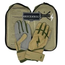 Bruce Bolt Premium Pro Military Series Long Cuff Batting Gloves: Beige -SLUGGER Sales Store IMG 0884