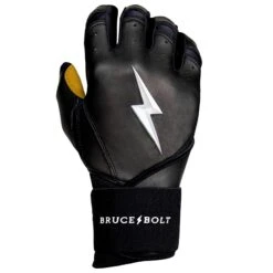 Bruce Bolt PREMIUM PRO Long Cuff Batting Gloves: Black -SLUGGER Sales Store LC BLKG RIGHT