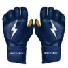 Bruce Bolt PREMIUM PRO Long Cuff Batting Gloves: Navy