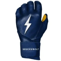 Bruce Bolt PREMIUM PRO Long Cuff Batting Gloves: Navy -SLUGGER Sales Store LC NVYG LEFT