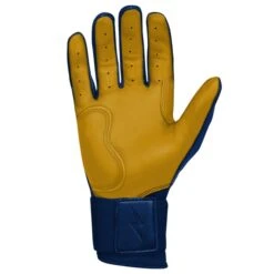 Bruce Bolt PREMIUM PRO Long Cuff Batting Gloves: Navy -SLUGGER Sales Store LC NVYG PALM