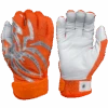 2022 Spiderz PRIZM Batting Gloves: Orange/Silver