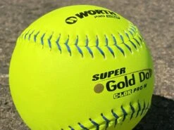 Worth 12" Super Gold Dot PRO M USSSA Slowpitch Softballs (Dozen): UM12CY -SLUGGER Sales Store PhotoMar11 121056PM