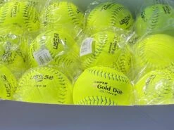 Worth 12" Super Gold Dot PRO M USSSA Slowpitch Softballs (Dozen): UM12CY -SLUGGER Sales Store PhotoMar11 121104PM