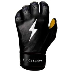 Bruce Bolt PREMIUM PRO Short Cuff Batting Gloves: Black -SLUGGER Sales Store SC BLKG LEFT