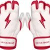 Bruce Bolt PREMIUM PRO BADER Series Short Cuff Batting Gloves: White -SLUGGER Sales Store SC HBW HERO