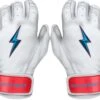 Bruce Bolt PREMIUM PRO BRINSON Series Short Cuff Batting Gloves: White -SLUGGER Sales Store SC LBW HERO