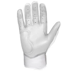 Bruce Bolt PREMIUM PRO BRINSON Series Short Cuff Batting Gloves: White -SLUGGER Sales Store SC LBW PALM