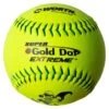 Worth 12" Super Gold Dot ISA Slowpitch Softballs (Dozen): IS44CY -SLUGGER Sales Store Worth ISA IS44CY Softballs