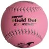 Worth Pink 12" ISA Super Gold Dot 44/400 Slowpitch Softballs (Dozen): WIS12CP -SLUGGER Sales Store Worth ISA WIS12CP Softballs Pink