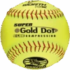 Worth 12" Super Gold Dot WSL Slowpitch Softballs (Dozen): YS44WSLS