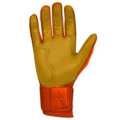 Bruce Bolt PREMIUM PRO Long Cuff Batting Gloves: Orange -SLUGGER Sales Store premium pro long cuff batting gloves orange brucebolt 813600