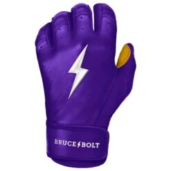 Bruce Bolt PREMIUM PRO Short Cuff Batting Gloves: Purple -SLUGGER Sales Store premium pro short cuff batting gloves purple brucebolt 315746